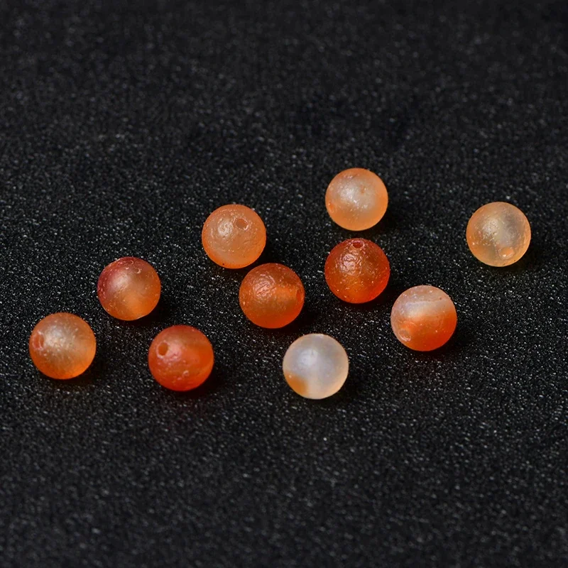 Natural old agate scattered beads Gobi agate single round beads