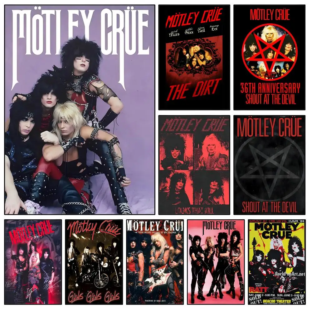 Band M-Motley C-Crue Dr Feelgood Poster Waterproof HD Modern Peel And Stick Wall Decor Bedroom Living Room Dorm Office