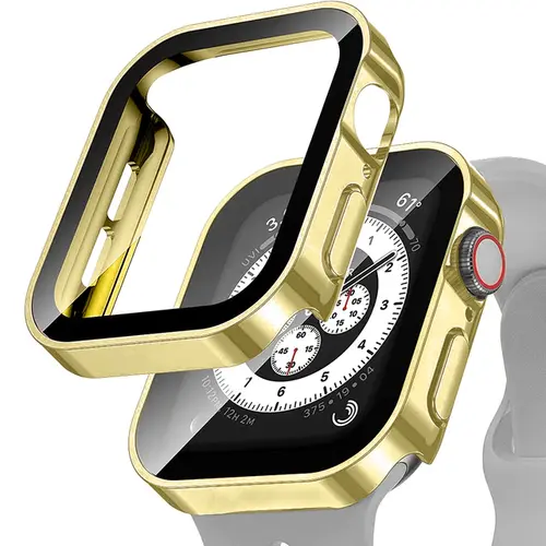 Glass+Case for Apple Watch 42 46mm 45mm 41 49 44mm 40 Mm Straight Edge Screen Protector Cover Case iWatch SE 6 7 8 9 10 11 Ultra - Image 16