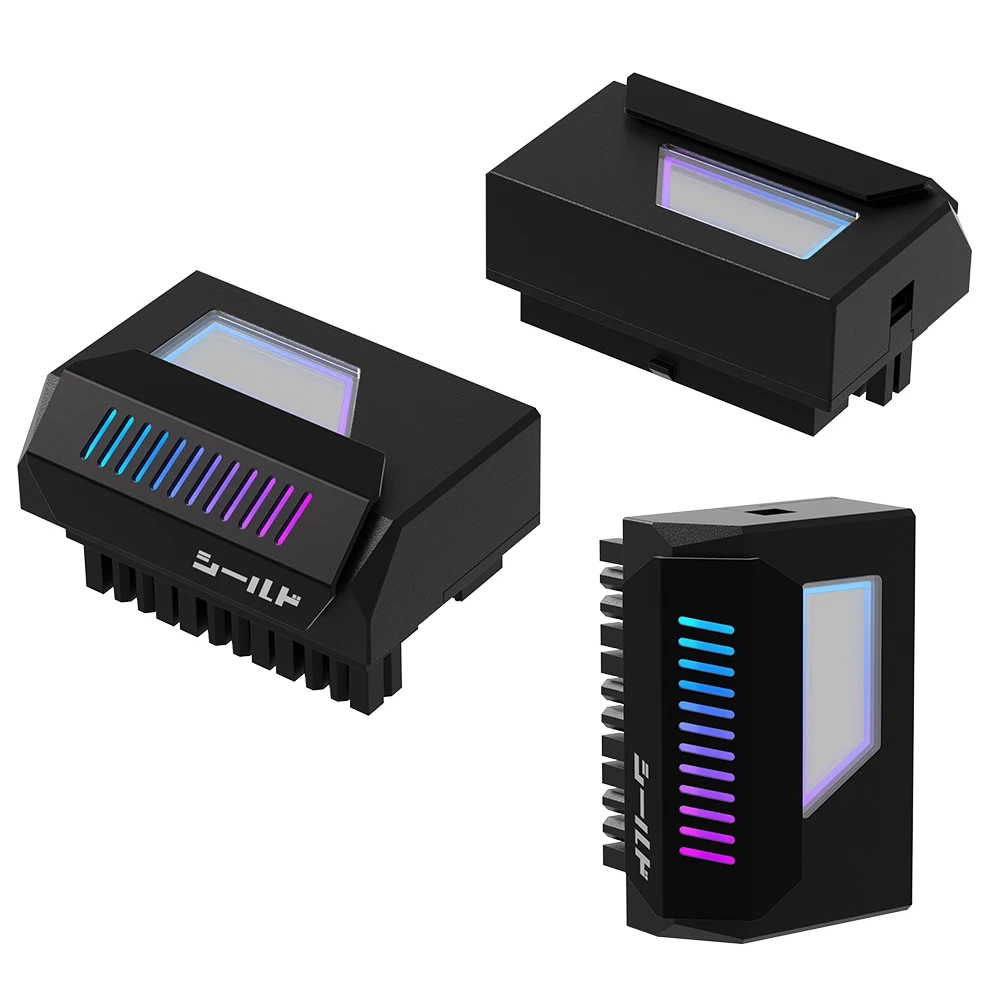 ATX 24 Pin To 180 Degree Power Plug Adapter with Infinity Mirror ARGB Light Female To Male Power Adapter 24-Pin Angle Adapter
