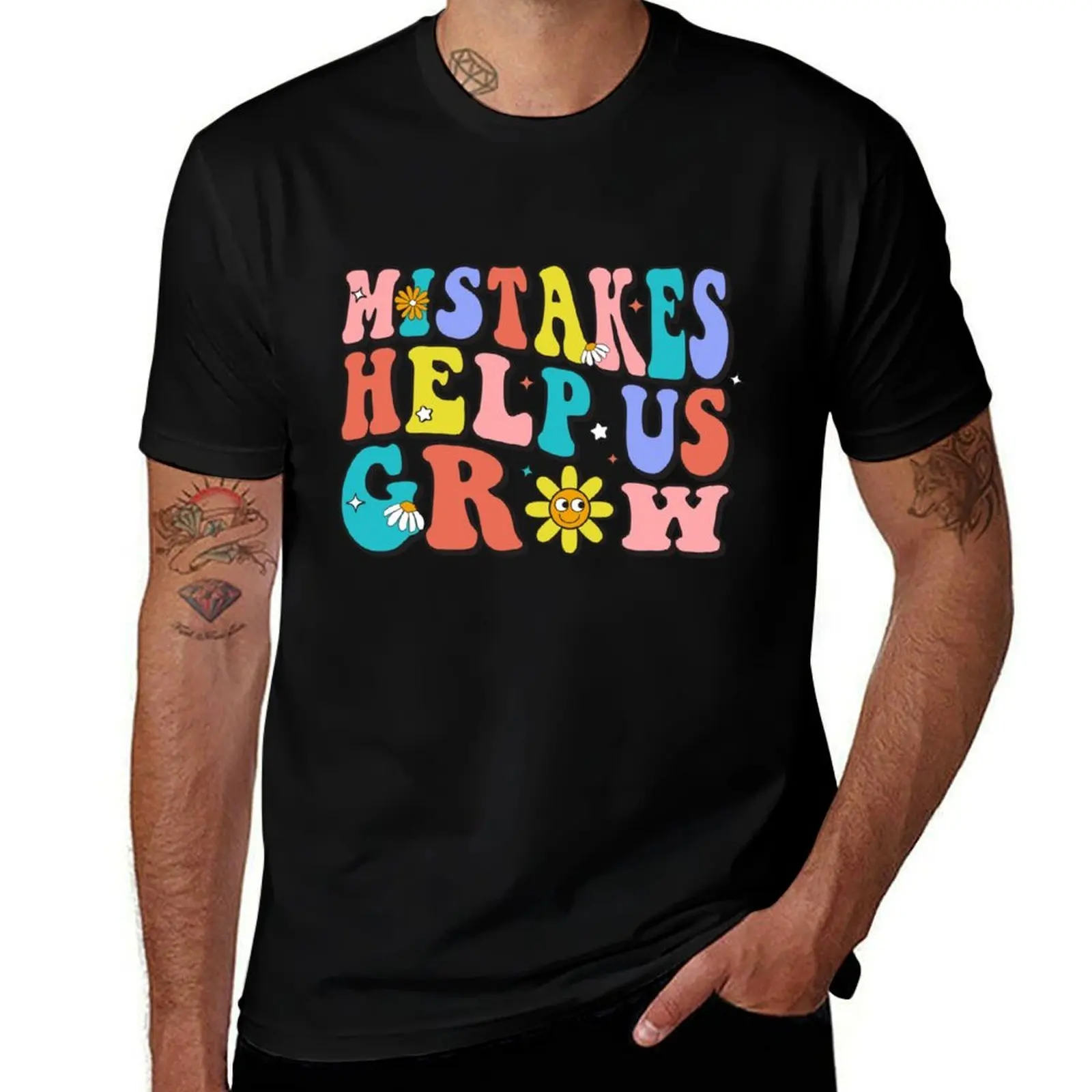 Mistakes Help Us Grow Back To School T-Shirt t shirt for man 100 percent cotton T-Shirt