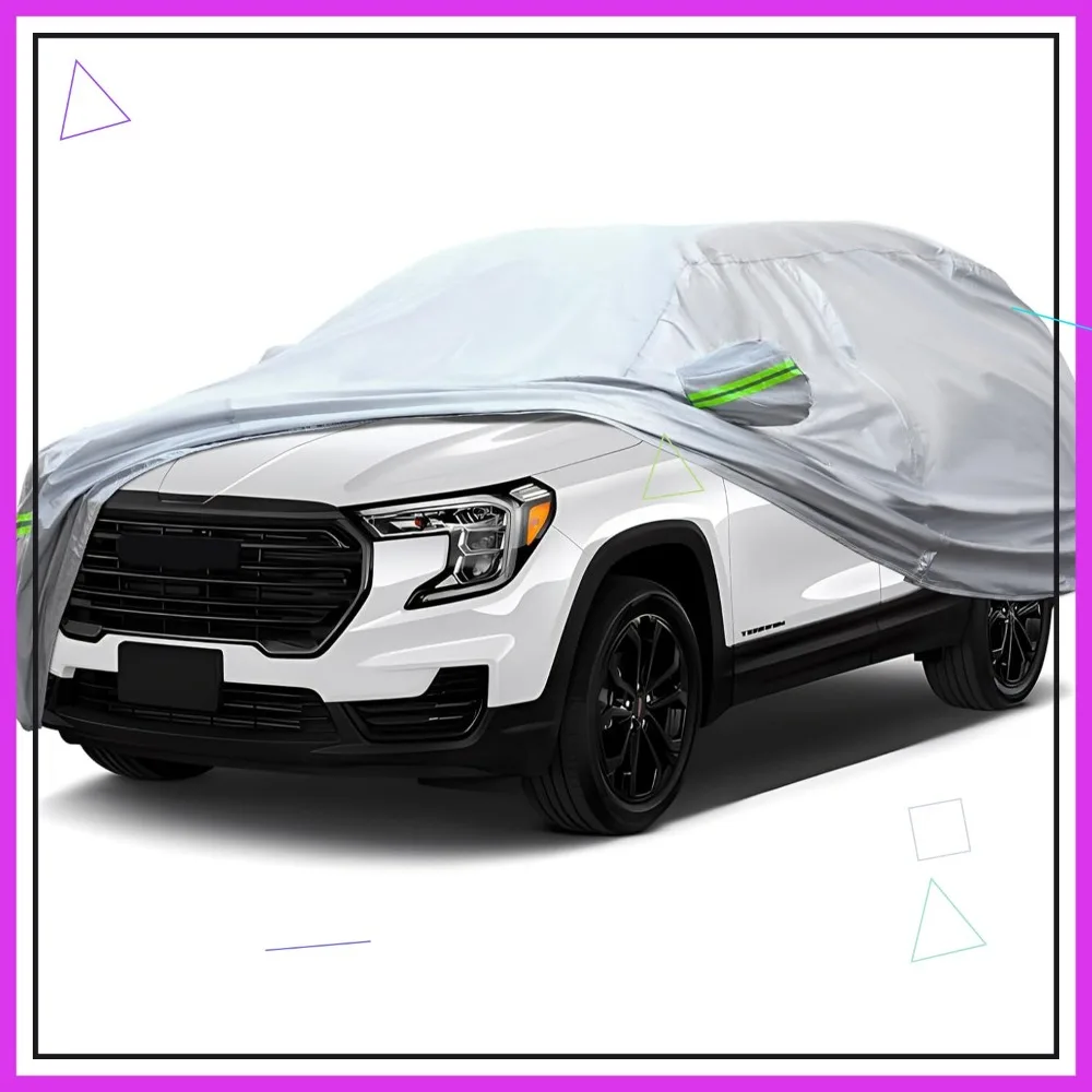 

Universal 6-Layer All-Weather Car Cover for SUVs 181-190", Waterproof, UV Resistant with Reflective Strips