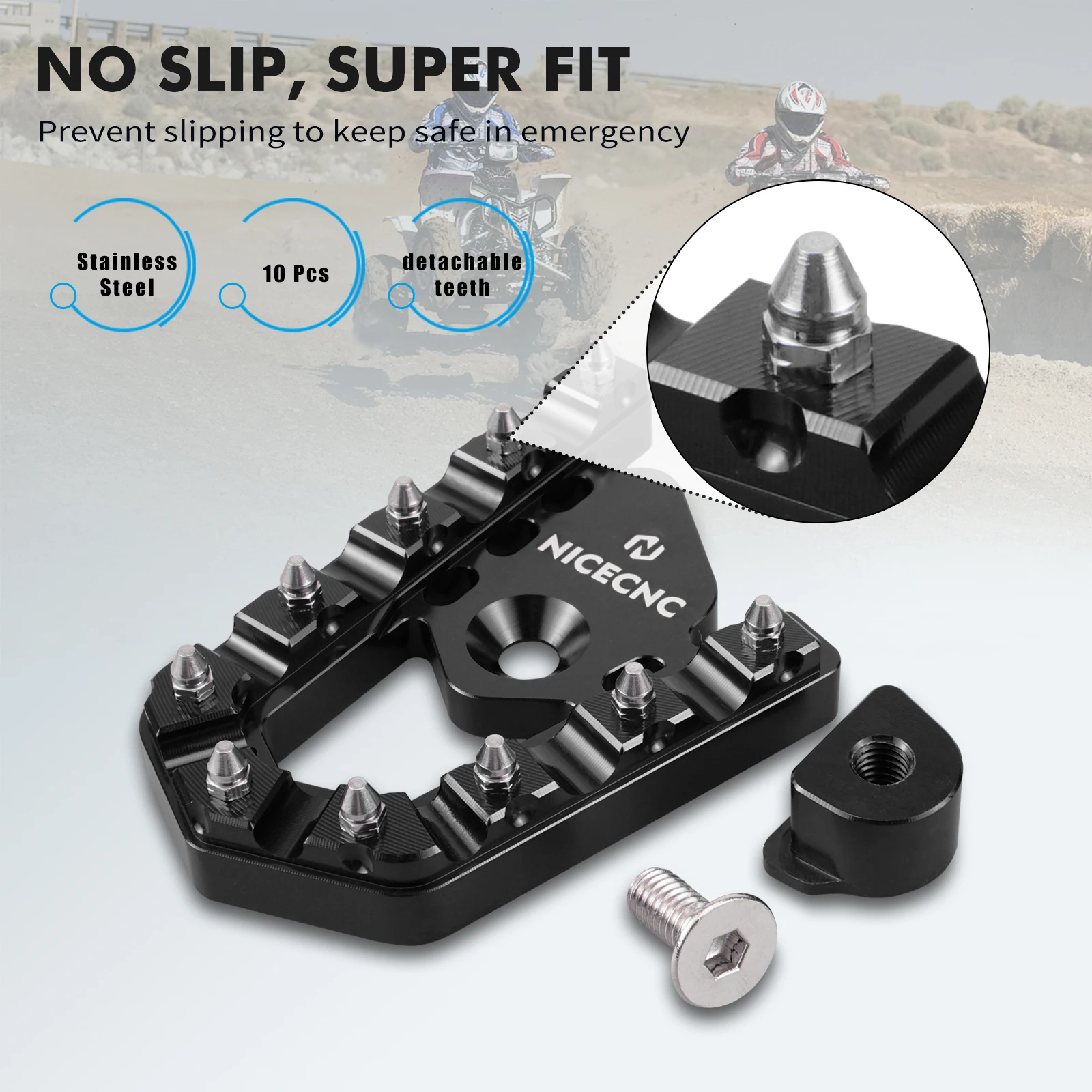 For Yamaha Blaster 200 YFS200 1988-2006 Rear Brake Pedal Extender NICECNC ATV Aluminum Alloy and Steel Offroad Quad Accessories - view 5