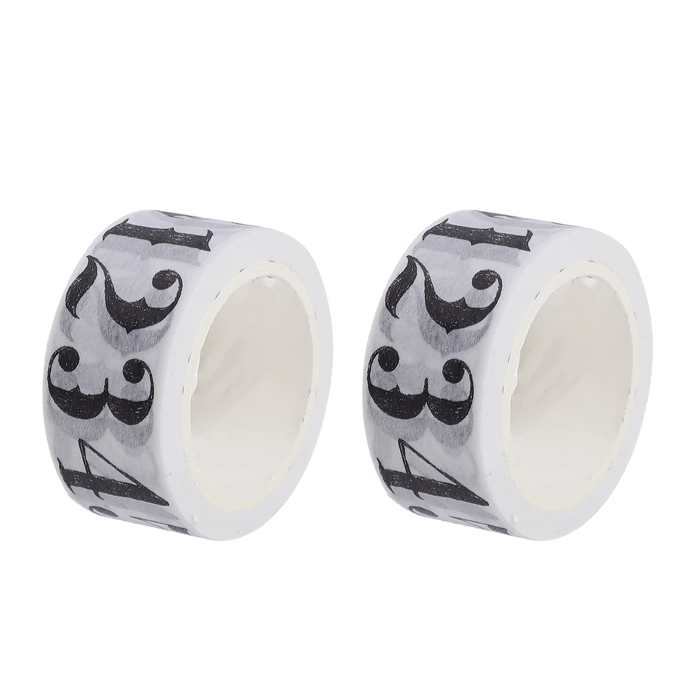 

2 Rolls Decorative Paper Tape Adhesive Washi Tapes Scrapbook Stickers Notebook Decoration DIY Crafts H