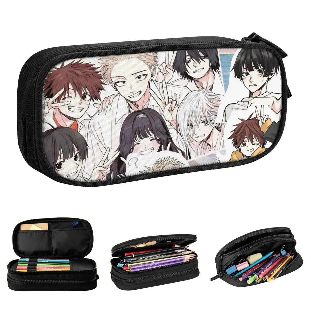 

The Fragrant Flower Blooms With Dignity Pencil Cases Anime Pen Bag Girl Boy Large Storage School Supplies Gifts Pencilcases