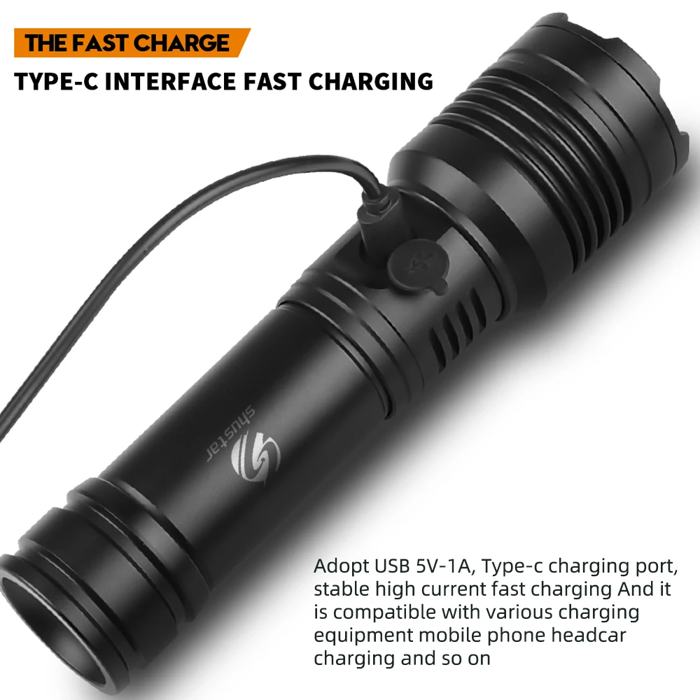 16 Core XHP160 High Power Flashlight LED Torch Lantern Aluminum Alloy Tactical Flashlight Waterproof Zoomable Hunting Lights