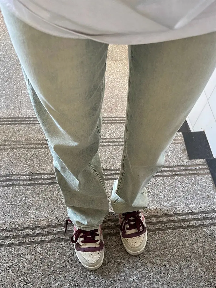 

Джинсы Bootcut, корейская одежда, большие размеры, большие, пышные, женские джинсовые, модные, удобные, базовые, простые, на каждый день, универсальные