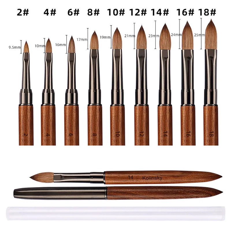 1 قطعة مجموعة فرشاة أظافر أكريليك كولينسكي ثلاثية الأبعاد فرش أظافر مصنوعة يدويًا نقية لتطبيق الأكريليك فرشاة فنية احترافية للأظافر #3