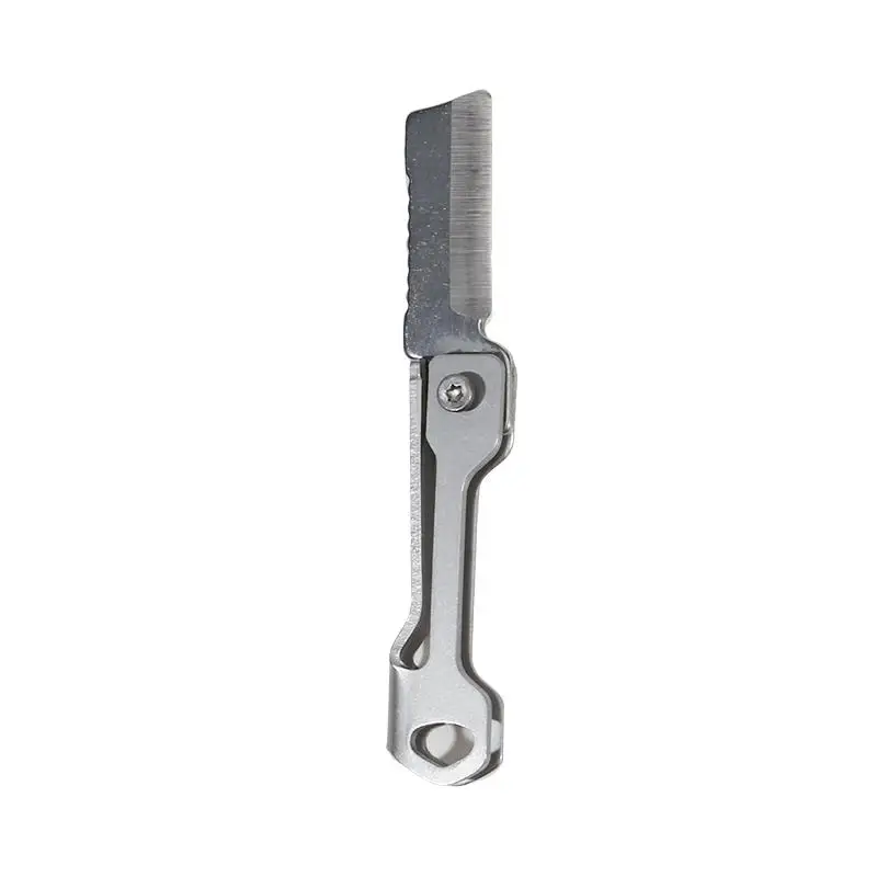 Steel Stainless Folding Knife Mini High Hardness Steel Sharp Knife With Keychain Pendant Disassembly Express Open Box EDC Tool