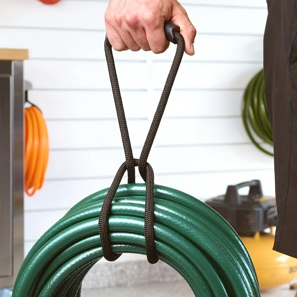 

Ремень для хранения на крючках и петлях с ручкой — органайзер для садовых шлангов, бытовых проводов, буксирных тросов и кемпинговых шнуров