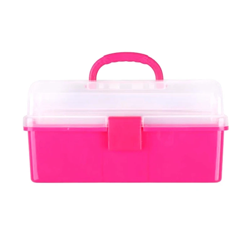 

Transparent Folded Tool Jewelry Tools Storage Boxes Component Parts Small Hardware Container Toolbox 21 X 11.5 X 11Cm