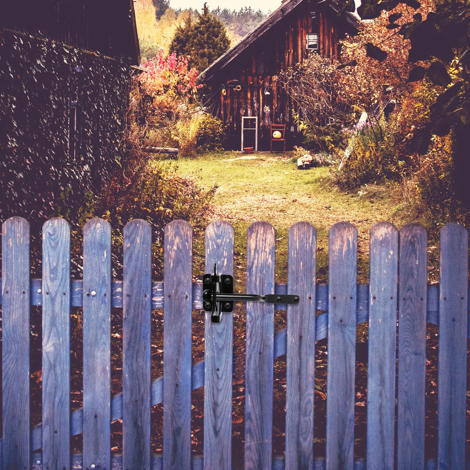 

1 set 1 Set Post Mount Automatic Gravity Lever Fence Lock For Wood Gate Iron Door Buckle Latch Gate Hardware