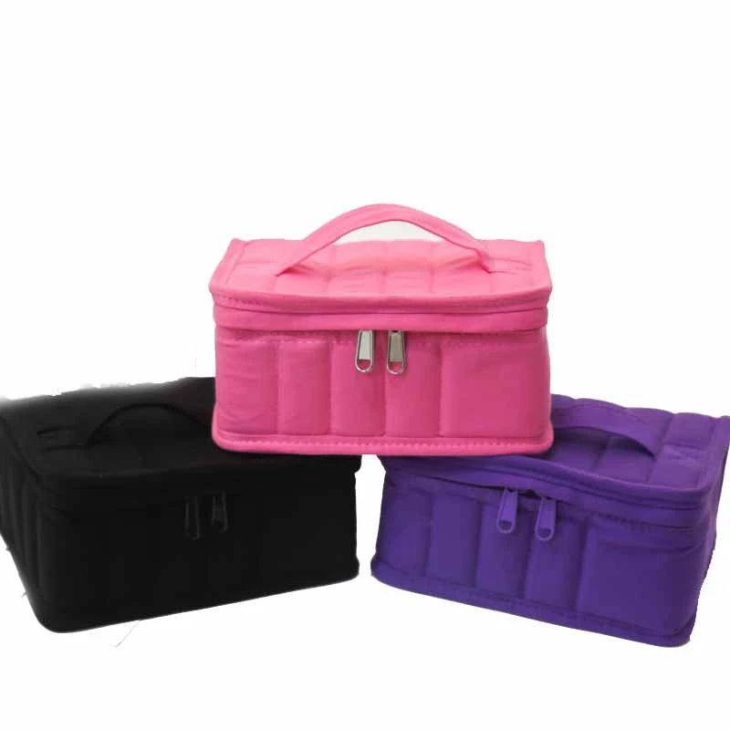 16+1 Grid Carrying Essential Oil Case Nail Polish Portable Collecting With Handle Shockproof Storage Bag