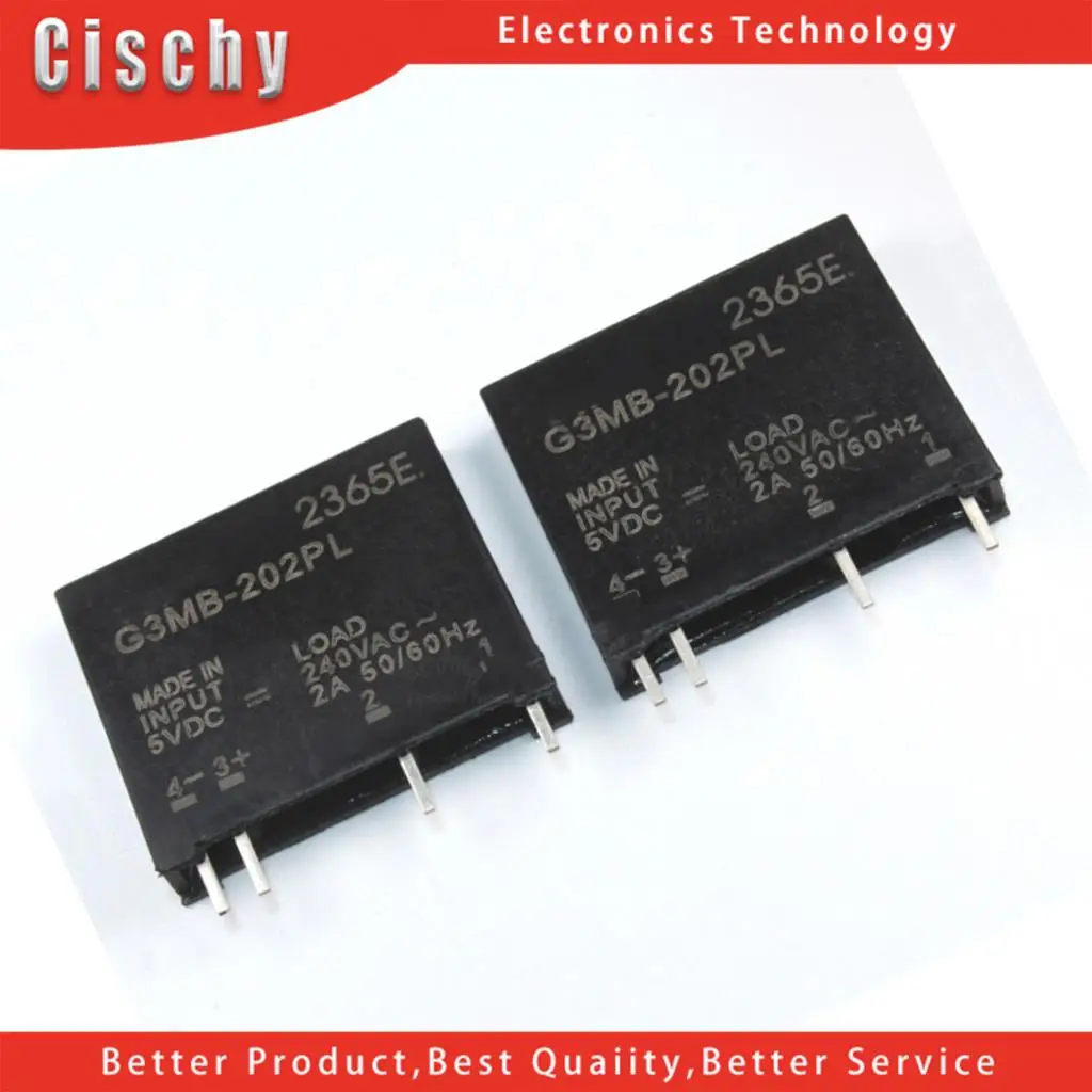 1pcs/lot Solid State Relay G3MB-202PL DC-AC PCB SSR In 12V DC Out 240V AC 2A