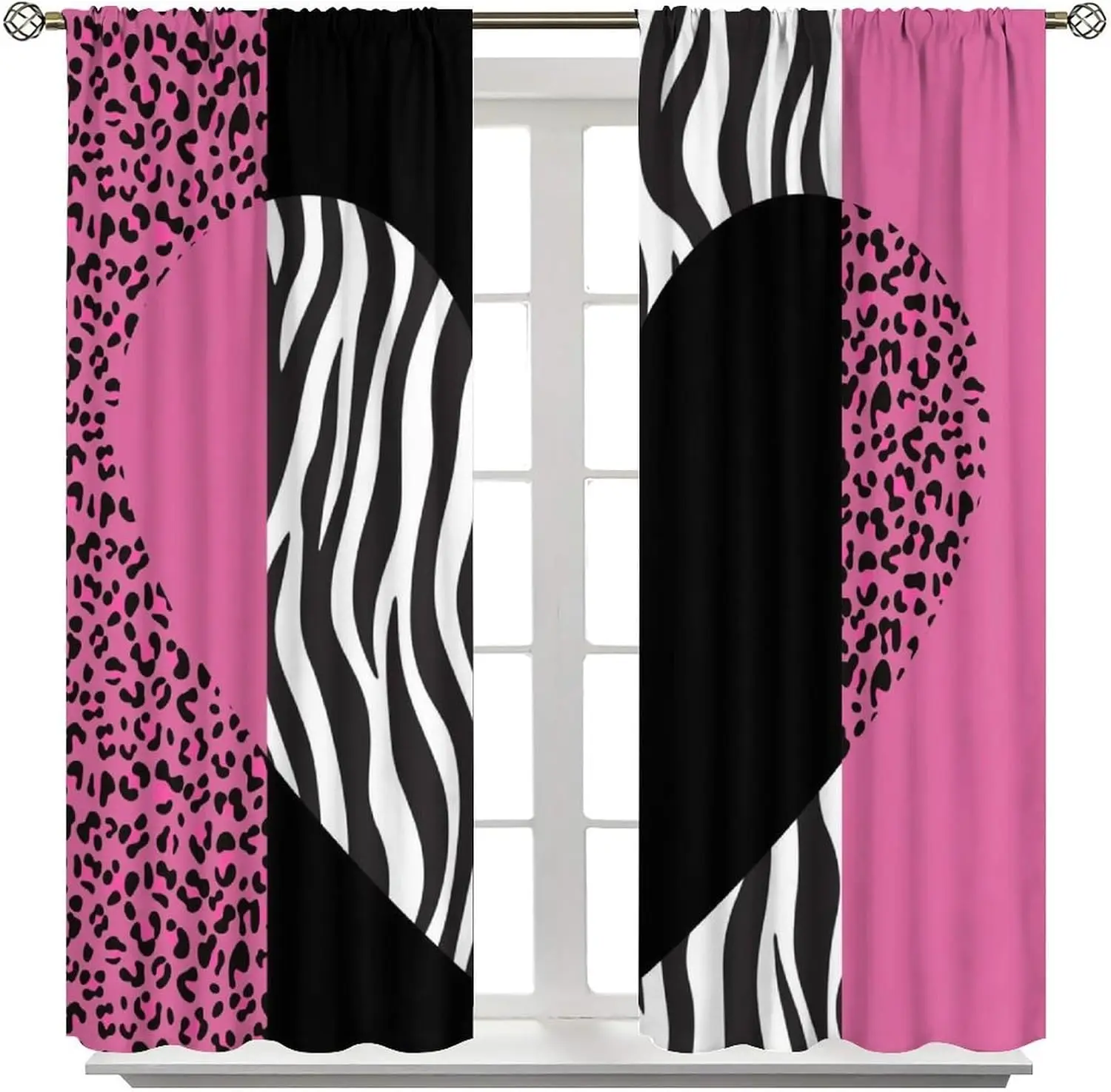 Art Wild Animal Skin Curtain，V - Home Office Romance avaliação e preço
