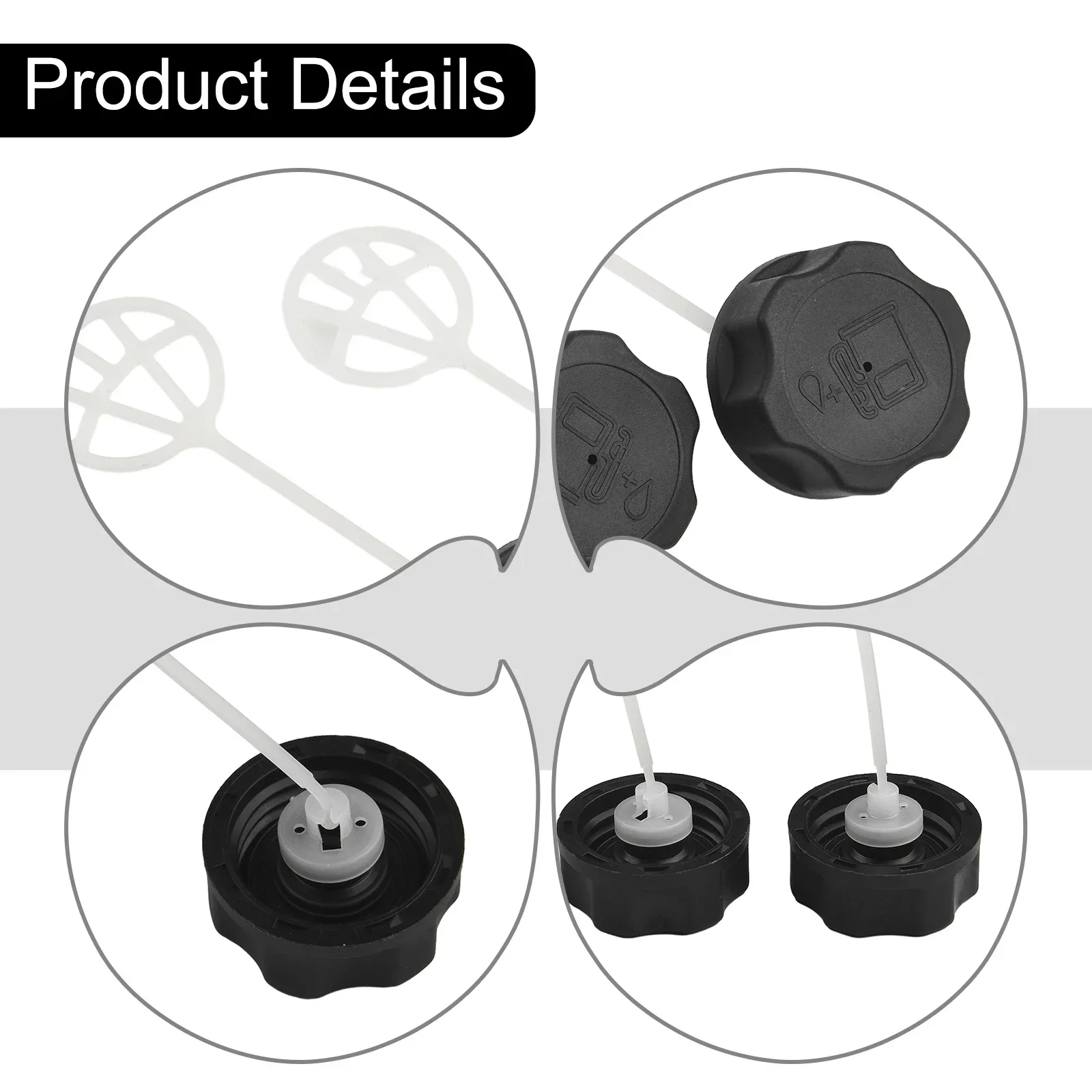 2pcs Fuel Tank Cap Black Plastic Fuel Tank Cap For Various Hedge Trimmer Brush Cutter Fuel Tank Cap 43cc petrol scooter