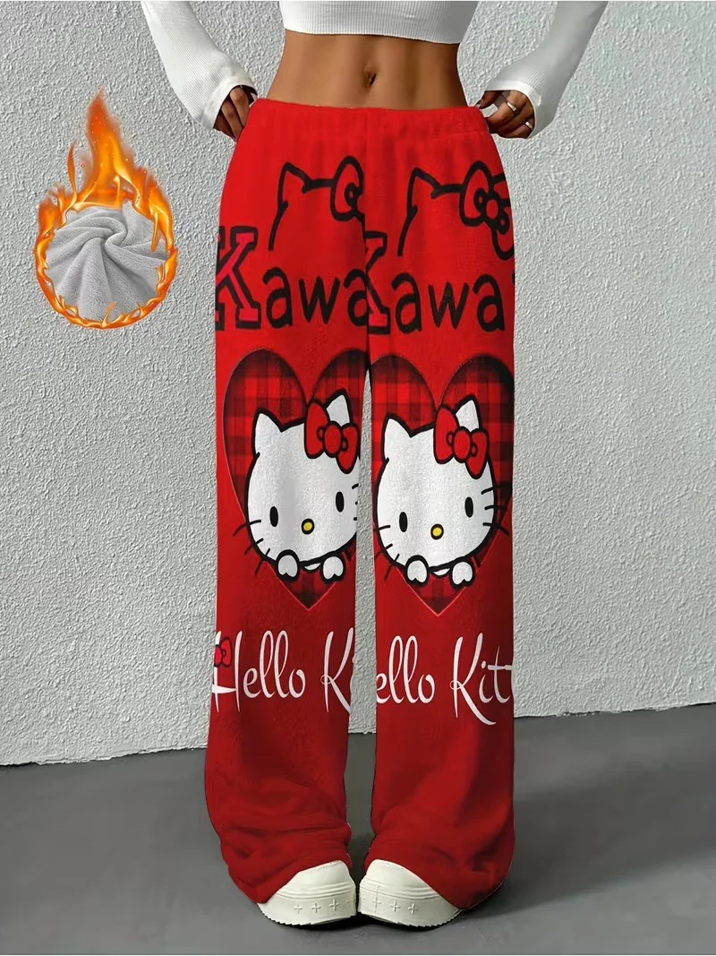 

Sanrio Family Big Eared Dog Hello Kitty Sleepy Pants Осень/Зима Плюшевые мультяшные пары для взрослых и детей Теплая повседневная одежда