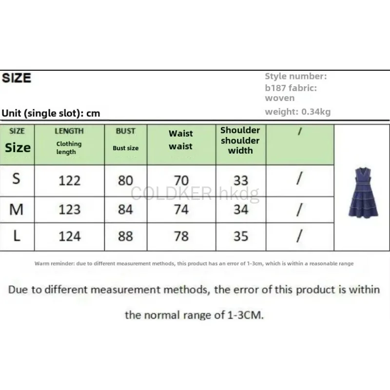 فستان نسائي على شكل حرف A بدون أكمام فستان ماكسي أزرق برقبة على شكل حرف V عصري عبر الحدود على الطراز الأوروبي الأمريكي #6