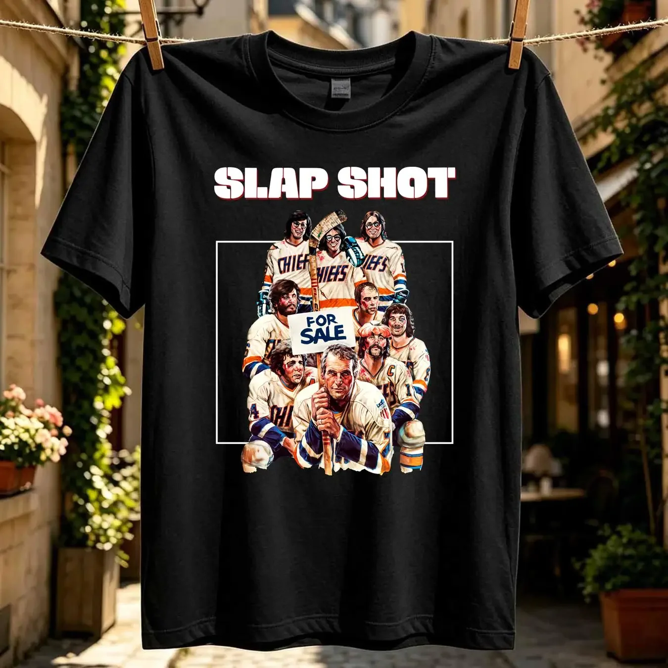washed T Shirt 027 SLAP SHOT BK SIZE S 5XL vintage Washed Casual streetwear Versatile graphic Slightly designer clothes homme