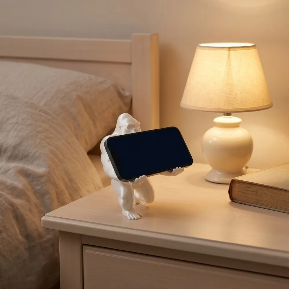 Phone Stand Funny Gorilla-Shaped Stand Creative Decorations Pen Holder 3D Printed Multi-functional Desktop Accessory Desk