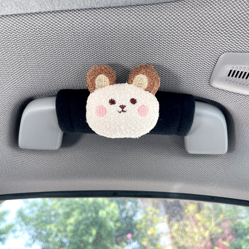 Leuke Cartoon Konijn Panda Autodak Handgreep Cover Universele Alle Seizoenen Auto-interieur Armsteunbeschermer Auto Decor Accessoires
