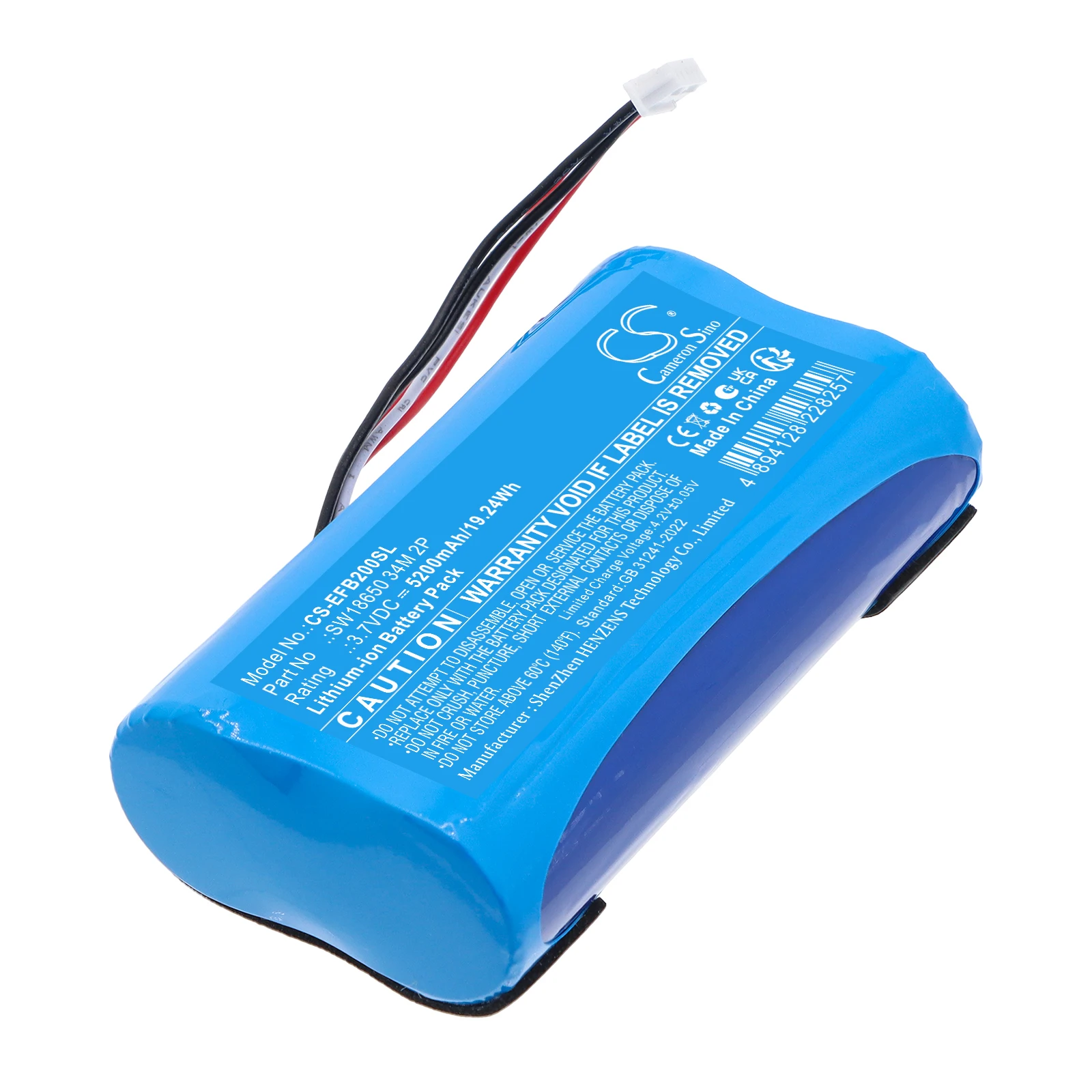 3.7V 5200mAh Replacement Home Security Camera Battery for Eufy Security S220 SoloCam AKT8223 Video Doorbell 2k T3814 C30 C31 2K