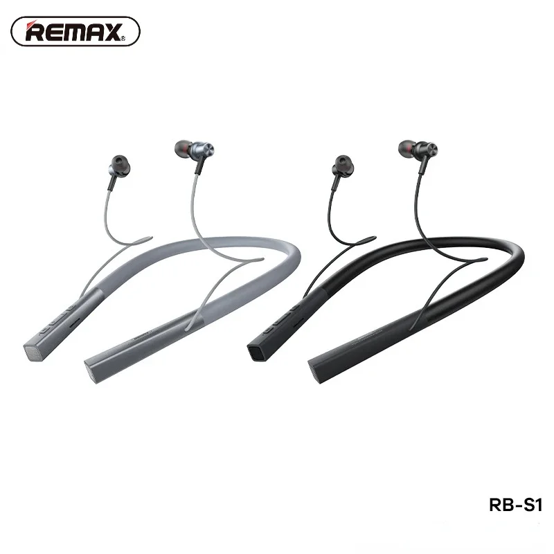 Remax RB-S1 Hifi Stereo TWS Wireless Earbuds Neck-Hang Bluetooth Sports Headphones compatible SD Card Earphones For Xiaomi Phone