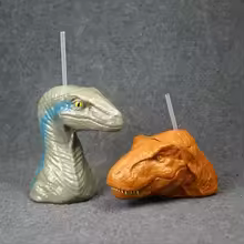 Jurassic Park Dinosaur Water Cup Tyrannosaurus Rex Large Capacity with Straw Cup Velociraptor Adult Disliking Water God - AliExpress 