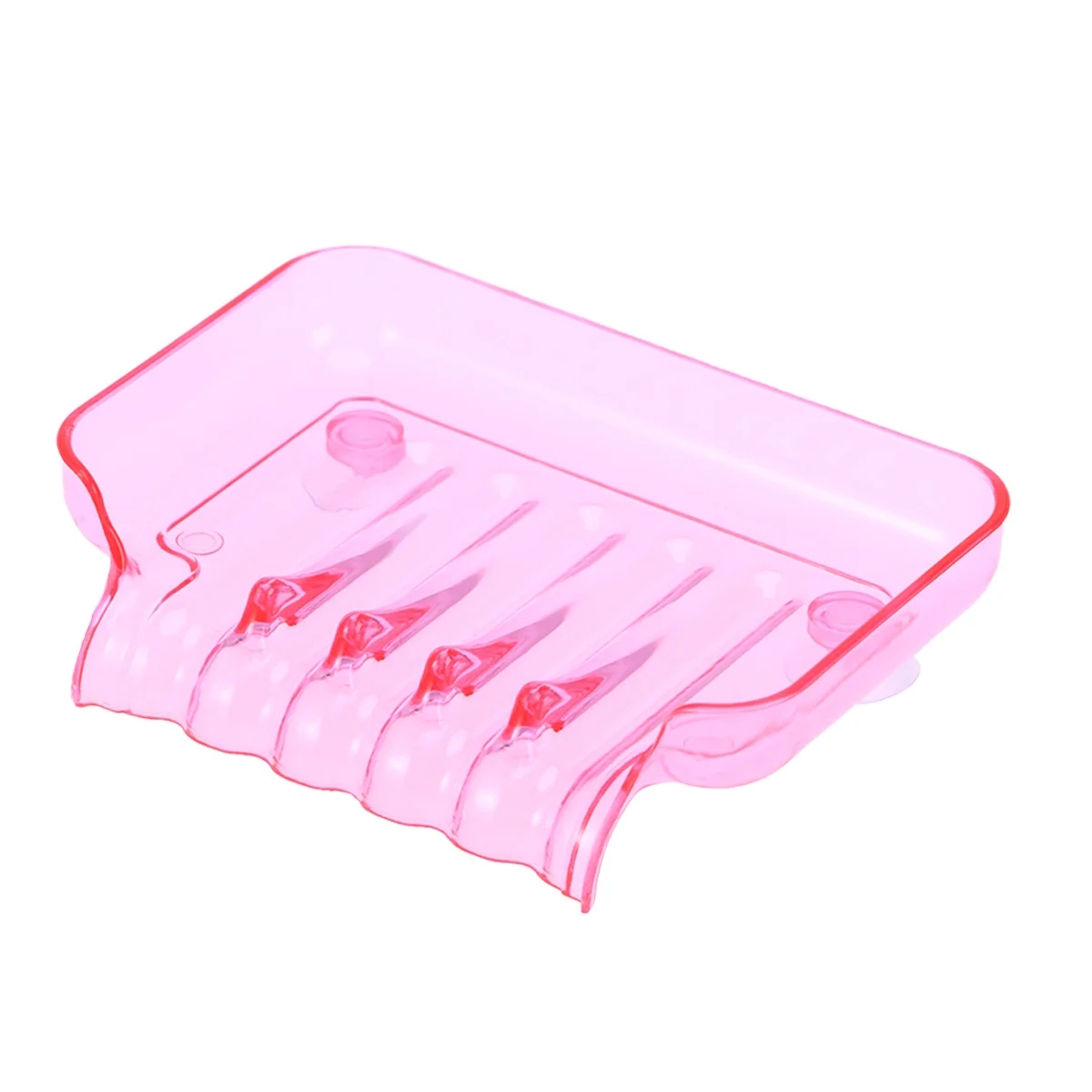 

Clear Bathroom Dish Suction Holder Strong Storage Tray Waterfall Design For Shower Glass Ceramic Wall Suction Soap Box