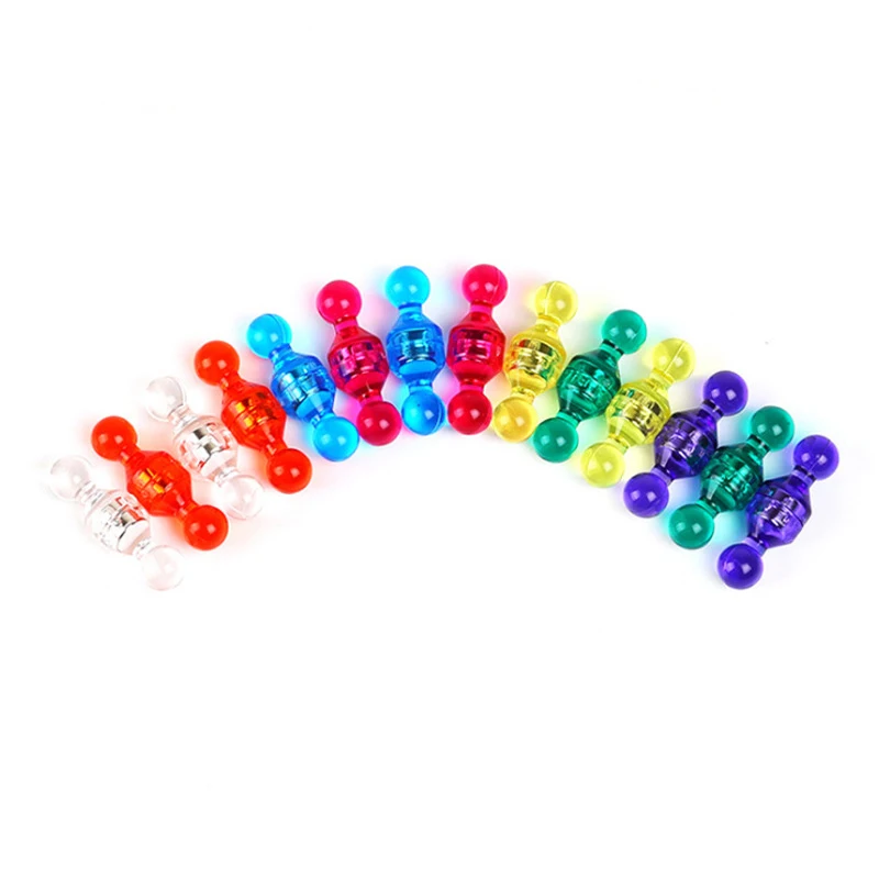 20Pcs Strong Magnets Neodymium Noticeboard Pin Fridge DIY Whiteboard Uses in Office Home Advertising Education Colors