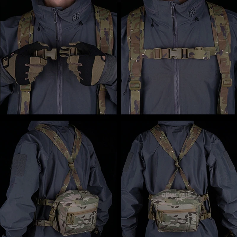 Bolsa táctica MOLLE modular expandible para airsoft y caza - imagen 3