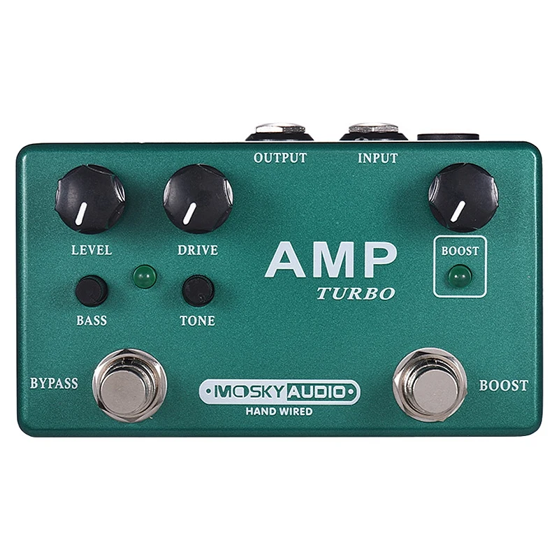 

MOSKYaudio Guitar Effect Pedal AMP TURBO BOOST OVERDRIVE Effects Processors Metal Shell Musical Pedal With Clean Booster