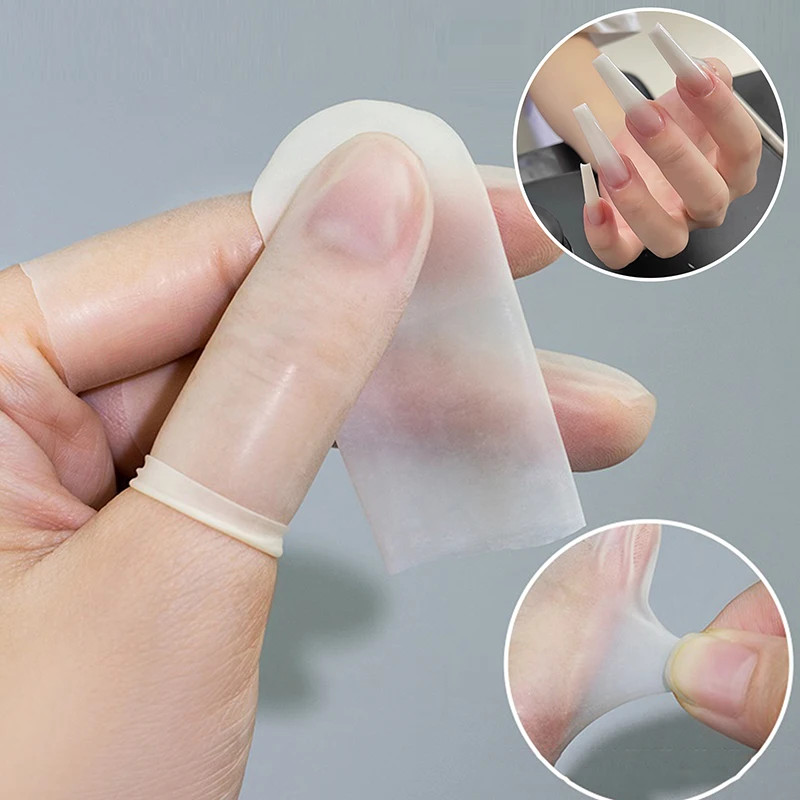 【100/200PCS Nail Art Finger Protection Cover Rubber Non-slip Anti-static Finger Cots Latex Finger Cover Nail Art Tool】