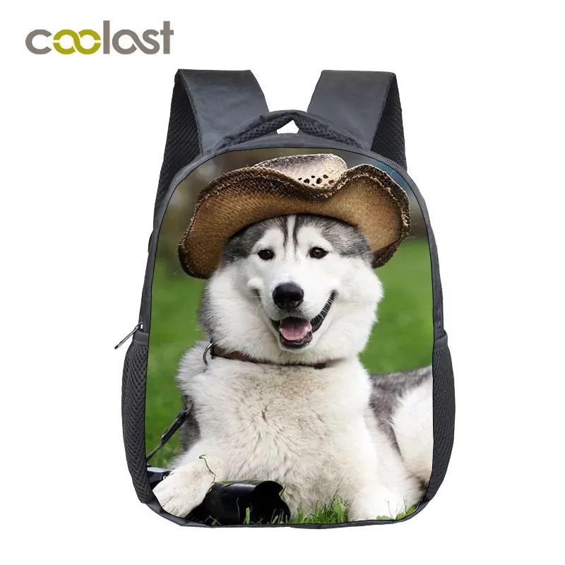Lovely Tongue Out Husky Student Backpack Animal Print School Bag For Teenager Women Men Laptop Backpack Boys Girls Diaper Bag