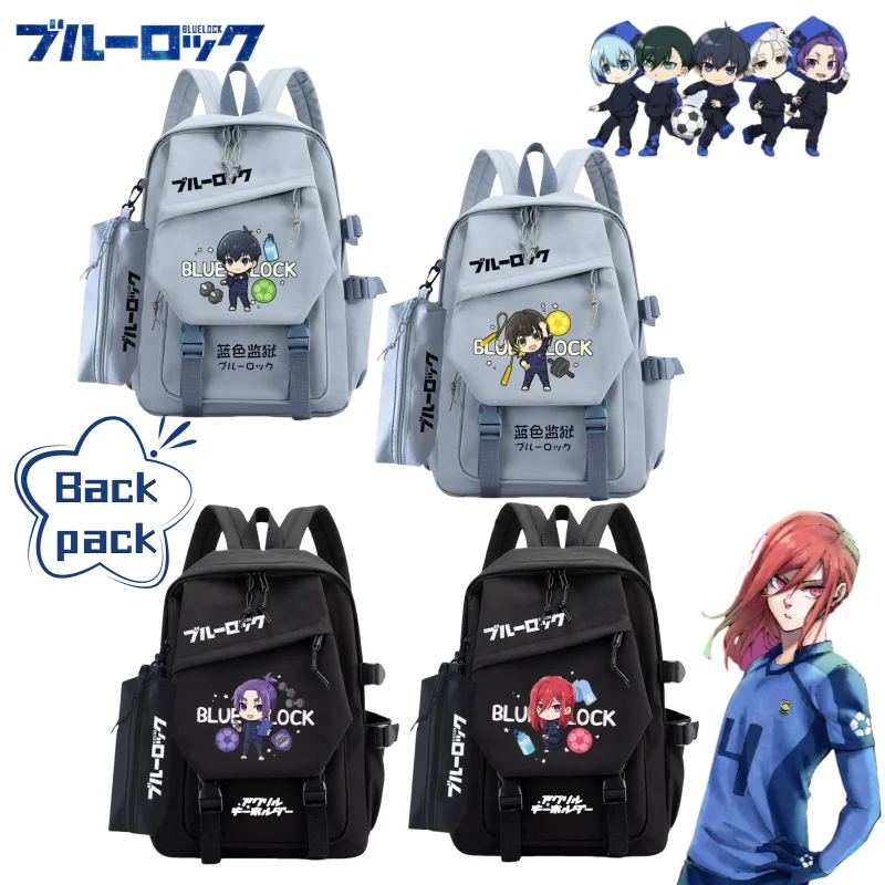 Blue Lock Yoichi Isagi Meguru anime bidimensionnel dessin animé étudiant sac à dos personnalité créative grande capacité sac d'école