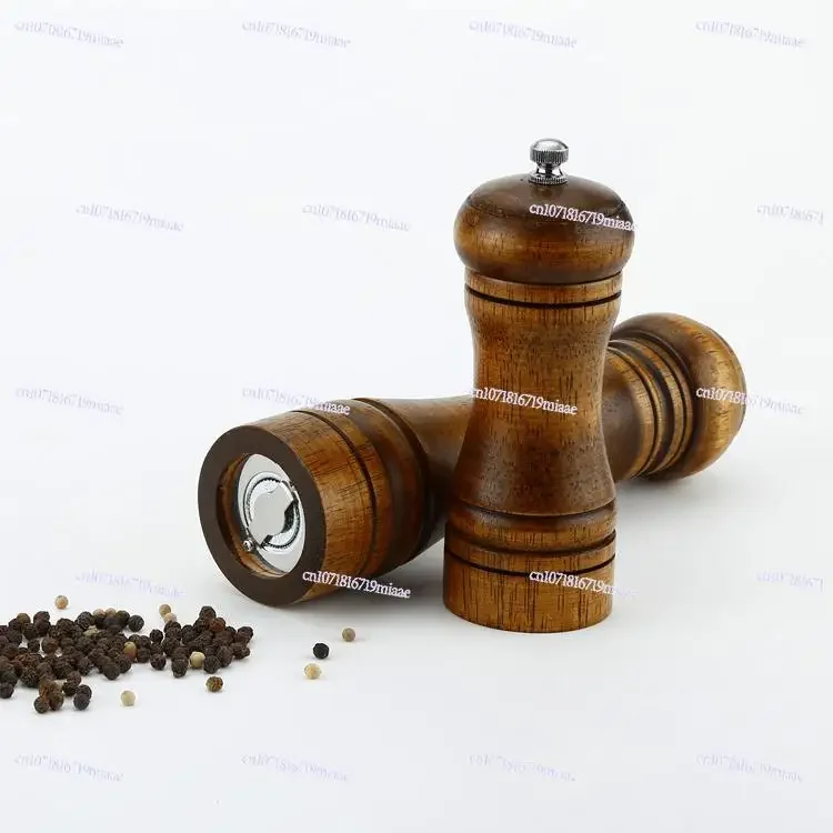 Pepper Grinder, Pepper Grinder, Ceramic Core Manual Oak Black Pepper Grinder Kitchen Seasoning Grinding