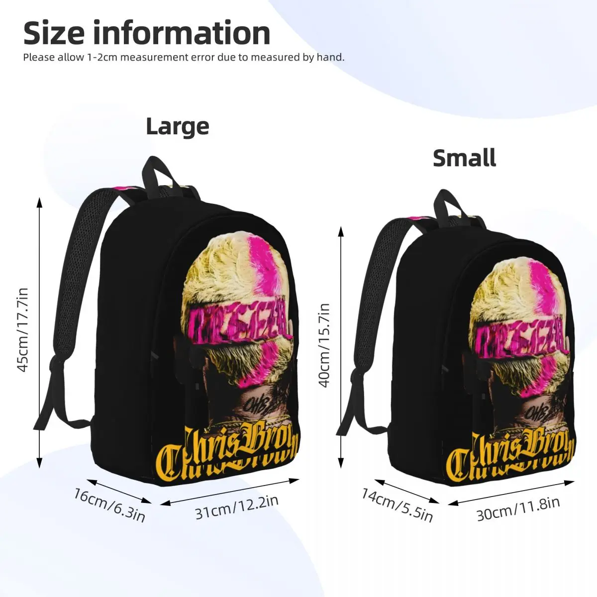 Mochila resistente bolsa de ombro para crianças, mochila 11, 11, Tour 2024, Chris Brown, bolsa personalizada para laptop, bolsa campus, presente infantil