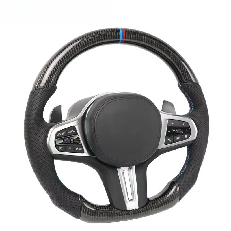 

Customized High Quality Black Carbon Fiber Sports 3-Spoke Steering Wheel for G20 G30 F10 F30 F15 Compatible with G28 G38