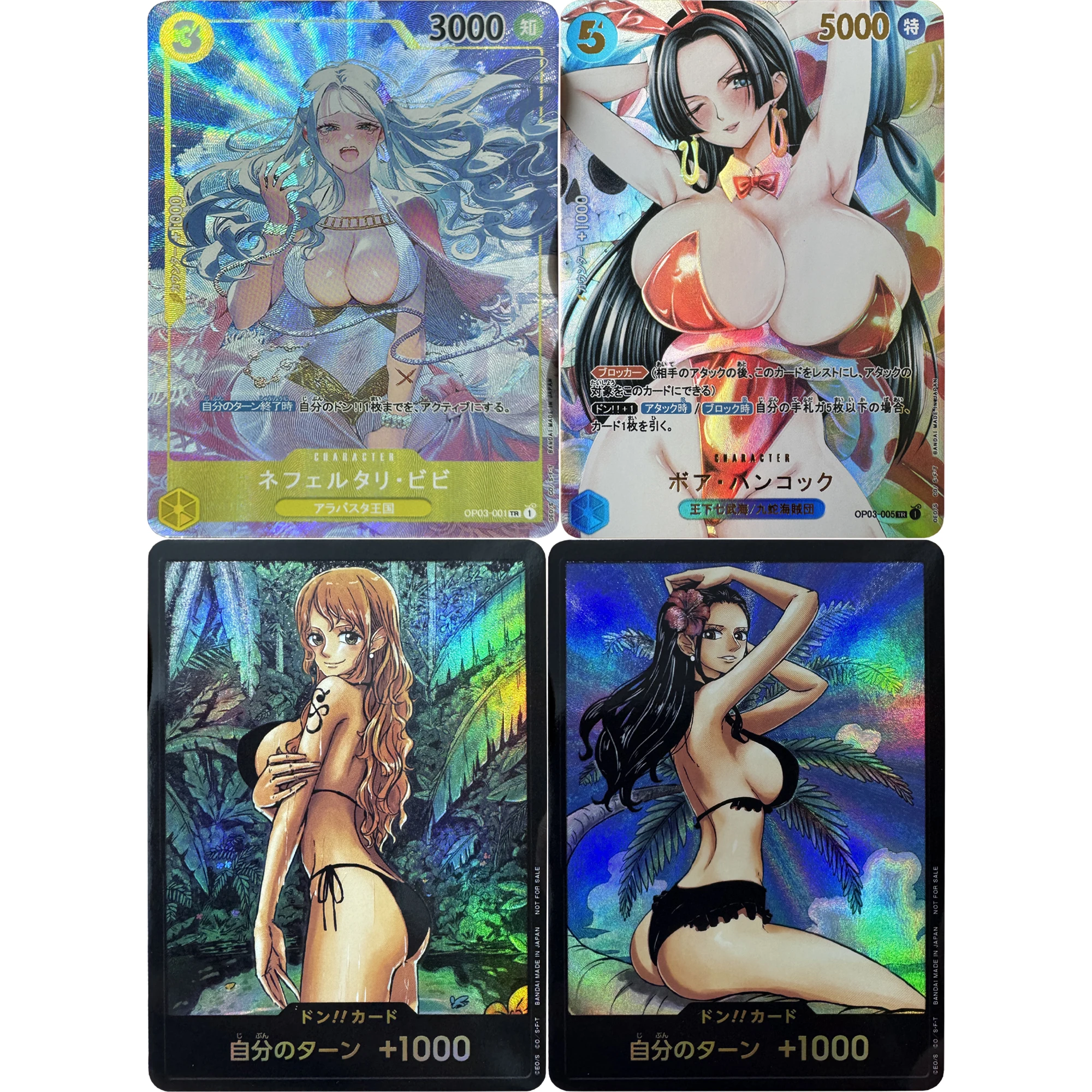 

OPCG Nami Hancock Vivi Robin Texture Color Flash Card ACG Classic Single Card Game Anime Collection Card Gift Toy
