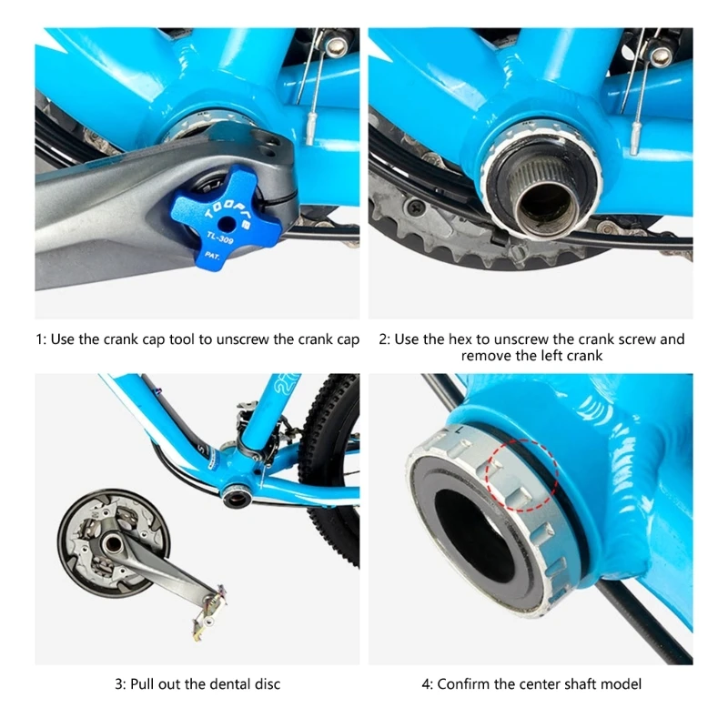 Bicycles Bottom Bracket Sockets Extractor Remover 5 In 1 Bottom Bracket Cup Tool Dropshipping