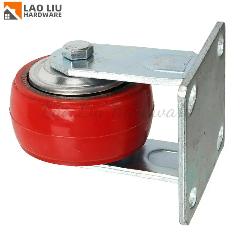 

4Inch Iron Core KoreanStyle Red Fixed Wheel Cart with Dedicated Wear-Resistant Load-Bearing Wheels for Home Hardware Accessories