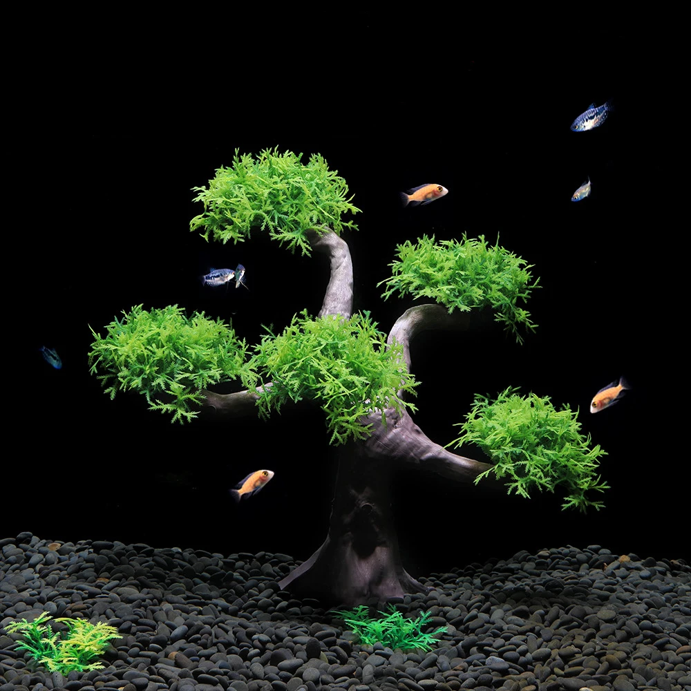 Fish Tank Landscaping Aquarium Decoration Simulation Moss Simulation Plastic Fake Water Plant Simulation Sunken Wood