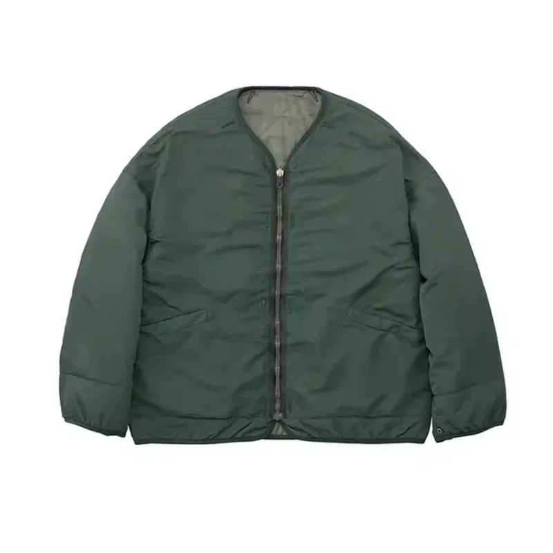 

VISVIM WMV IRIS LINER JKT нейлоновая потертая двусторонняя куртка из грязи, хлопковое пальто