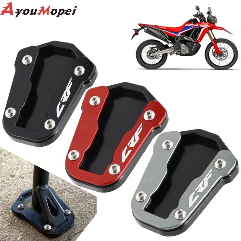 

2023 CRF300L Foot Side Stand Extension Kickstand Motorcycle Sidestand Plate Enlarge For Honda CRF 300 L CRF300 Rally 2021-2024