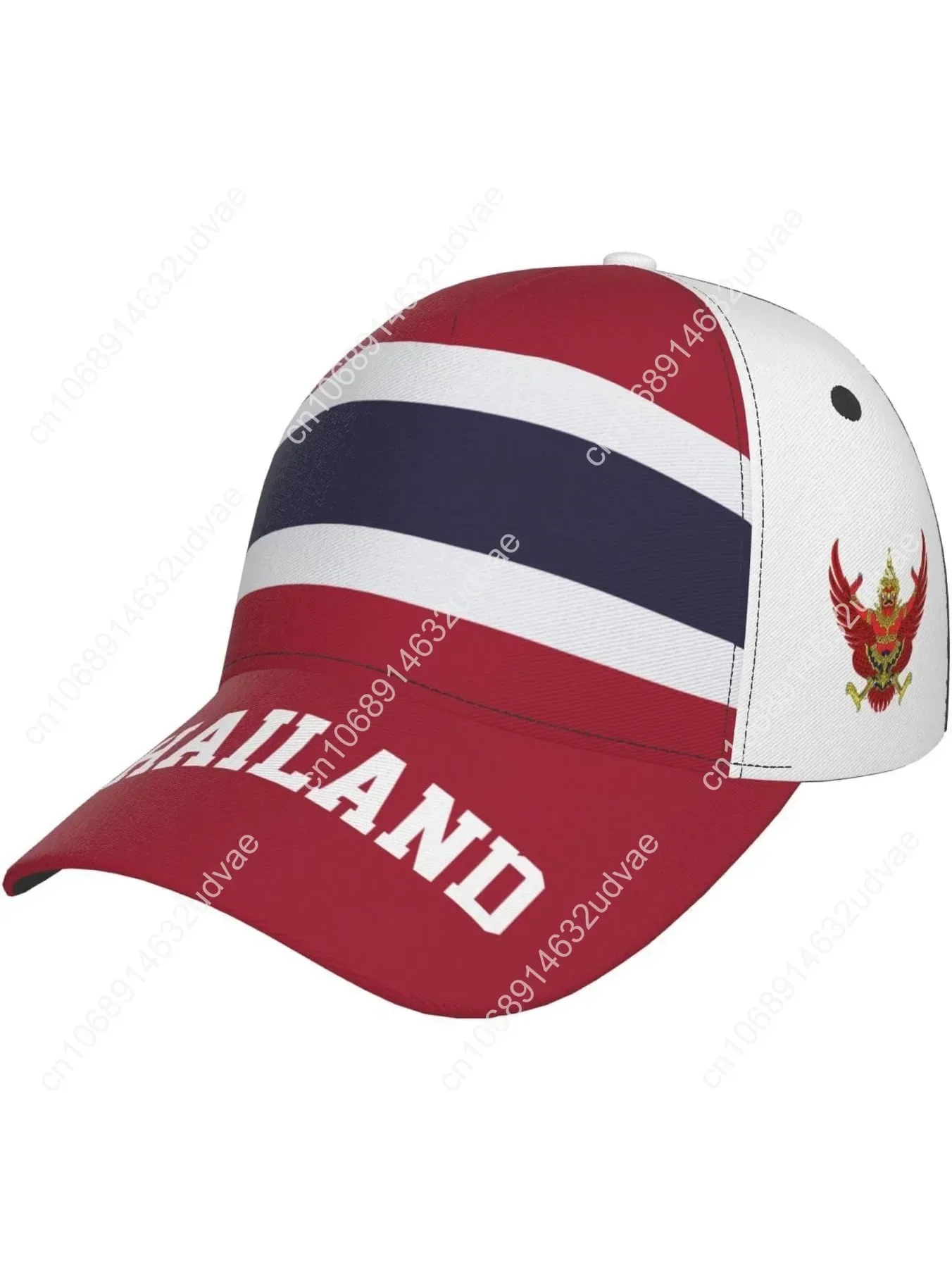 

Thailand Flag Thai Baseball Cap Full Print Adult Men Hat Patriotism Supporter Soccer Caps Black