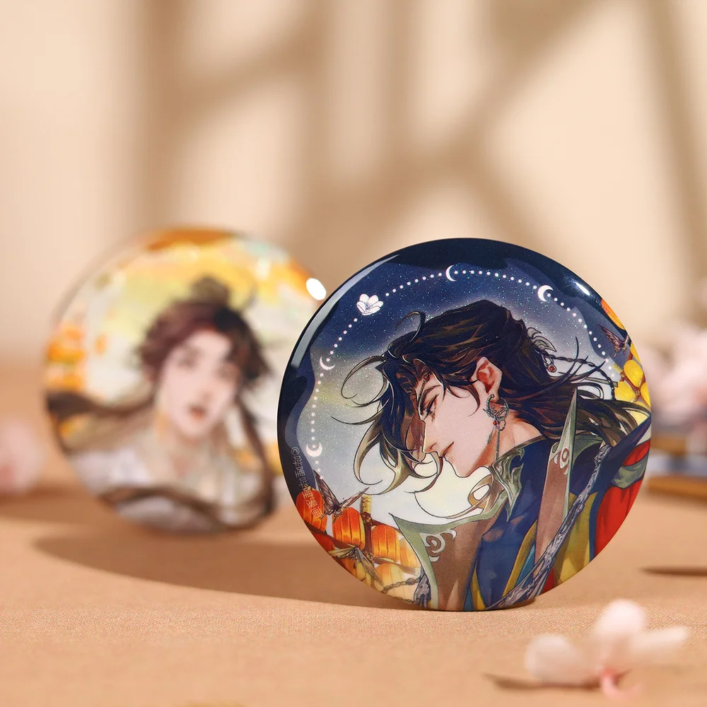 Yuri Anime Tian Guan Ci Fu TGCF Hua Cheng Xie Lian Badge Costume Bag Brooch Pin Display Official Cute Cosplay Props C