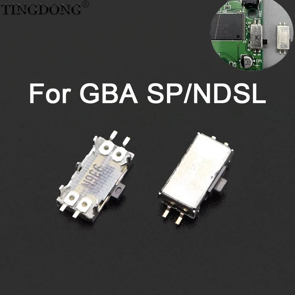 Für GBA SP Konsole, Ersatz-Lautstärkeregler, EIN/AUS-Einstellschiebeschalter, Kompatibel mit NDSL Handheld-Konsole