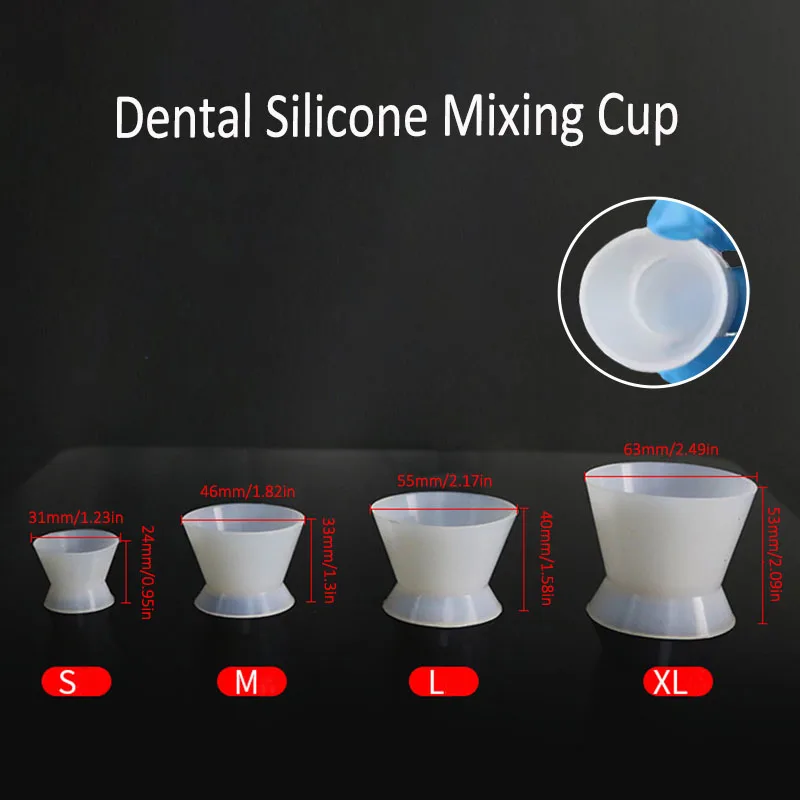 

Dental Silicone Rubber Cup Soft Flexible Dentistry Teeth Whitening Tool Mixing Bowls Dental Materials Dental Tools Mixing Bowls