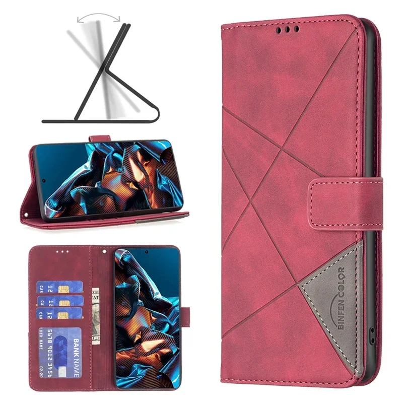 Portafoglio Prism Card Magnetic Flip custodia in pelle per Xiaomi Redmi Note 13 Pro 12S 11 10 9 Pro 13C 12C 10C Poco X5 C65 11T 13T