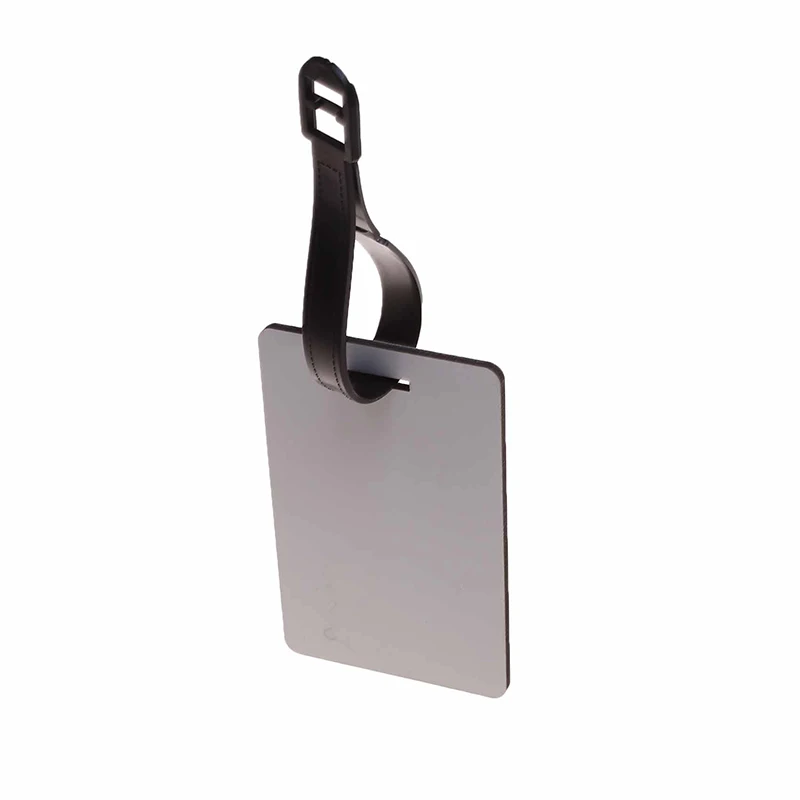 Double Sided Sublimation Blank Luggage Tag Name ID Card Travel Identify Label Bag Baggage Label Tag MDF Bag Key Chain With Strap